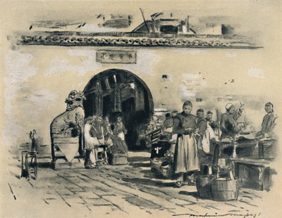 In de stad Shanghai, 1903 door Mortimer L Menpes