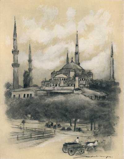 Moskee van Hagia Sophia, Constantinopel door Mortimer L Menpes