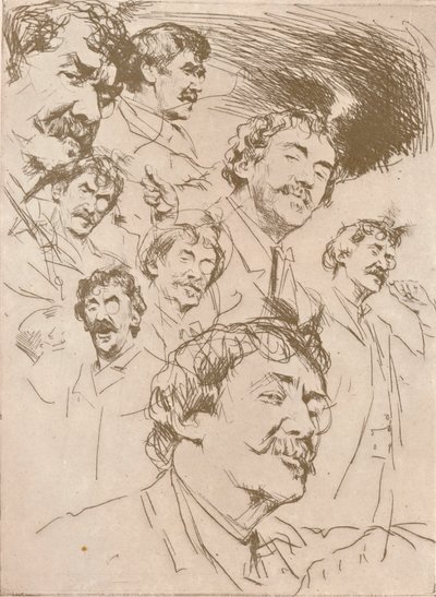 Portretstudie door Mortimer L Menpes