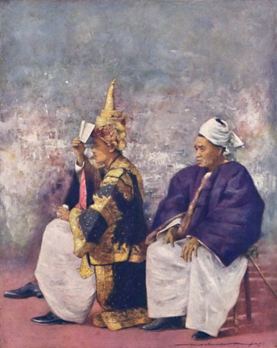 Shan Chiefs kijken naar de Durbar door Mortimer L Menpes