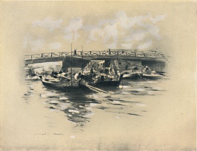 De Ogara Rivier in Tokio door Mortimer L Menpes