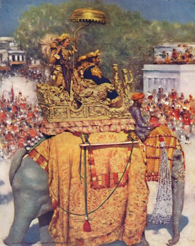 De staatsintrede: Een vooraanstaande Maharaja, 1903 door Mortimer L Menpes