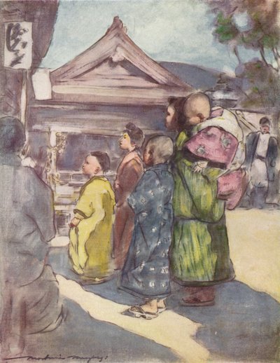 Het toneel bekijken, ca. 1887, 1901 door Mortimer L Menpes