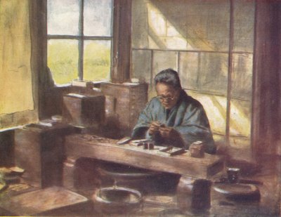 Een cloisonné-werker door Mortimer Ludington Menpes