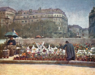 Een Bloemenmarkt door Mortimer Ludington Menpes