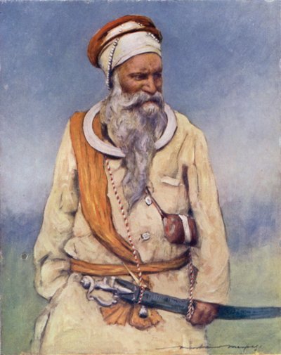 Een Sikh krijger door Mortimer Ludington Menpes