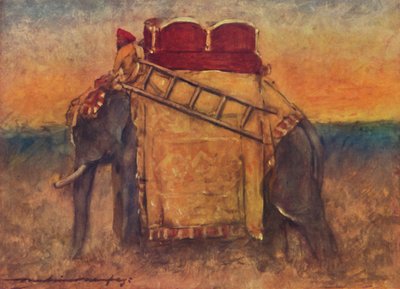 Een olifant van Centraal-India, 1903 door Mortimer Ludington Menpes