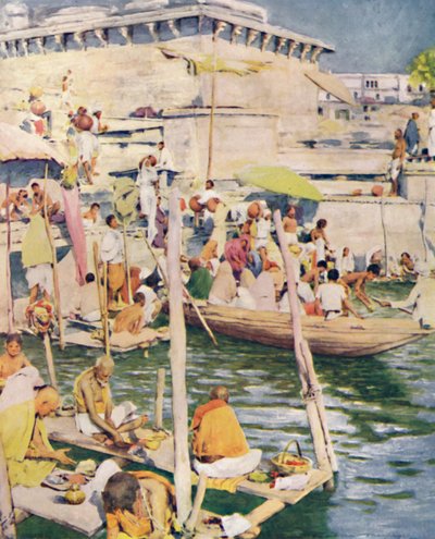 Benares, 1905 door Mortimer Ludington Menpes