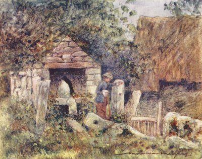 Aan de rand van een boerderij door Mortimer Ludington Menpes