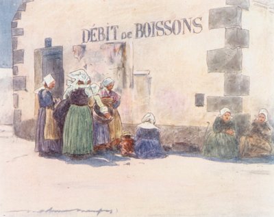 Drankverkoop door Mortimer Ludington Menpes