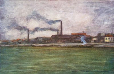 Fabriekschoorstenen door Mortimer Ludington Menpes