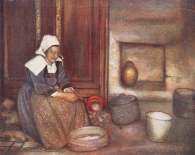 In een Bretonse keuken door Mortimer Ludington Menpes