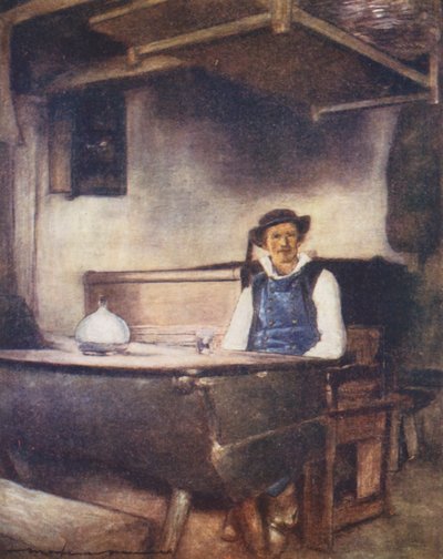 In een Auberge, Pont-Aven door Mortimer Ludington Menpes