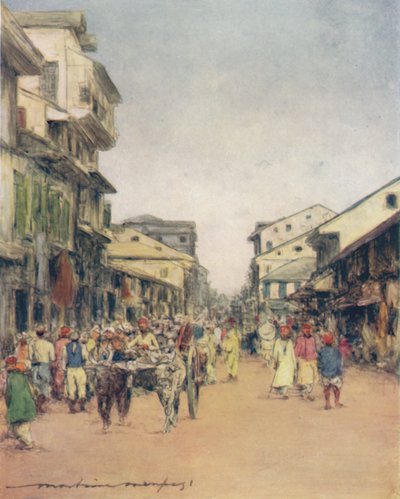 Op de Straten van Delhi, 1905 door Mortimer Ludington Menpes