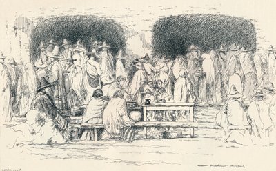 Middag in Puebla, c1895, 1896 door Mortimer Ludington Menpes
