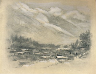 Buurt van Chamounix, 1903 door Mortimer Ludington Menpes