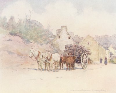 Op weg naar Bannalec door Mortimer Ludington Menpes