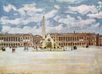 Place De la Concorde door Mortimer Ludington Menpes