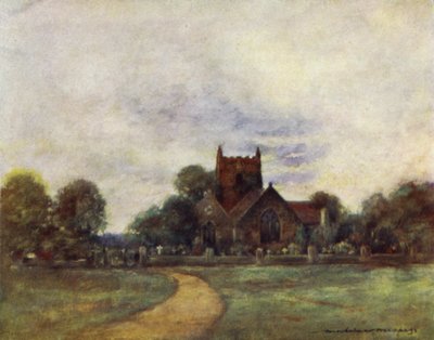 De Kerk in Wargrave door Mortimer Ludington Menpes