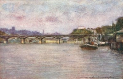 De Pont des Arts (Late Namiddag) door Mortimer Ludington Menpes