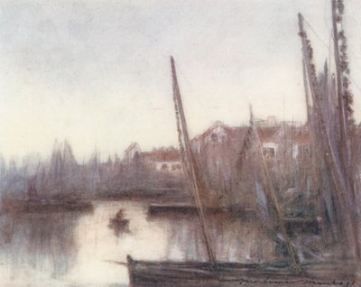 De sardinevloot, Concarneau door Mortimer Ludington Menpes