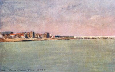 De Seine bij zonsondergang door Mortimer Ludington Menpes