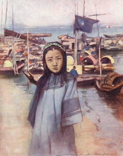 Wereldkinderen: Chinees, Een Schippersmeisje door Mortimer Ludington Menpes