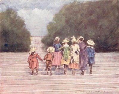 Wereldkinderen: Frans, in de Tuilerieën door Mortimer Ludington Menpes
