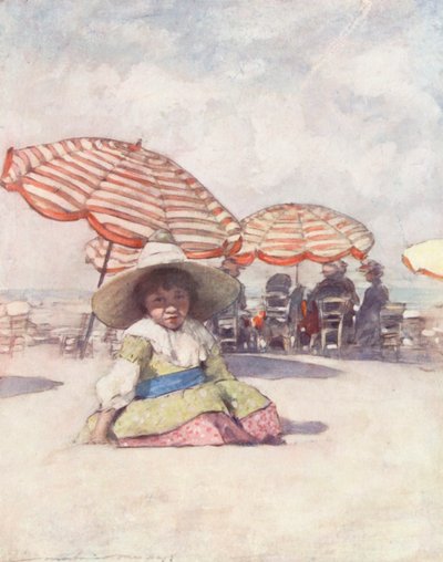 Wereldkinderen: Frans, op het strand van Trouville door Mortimer Ludington Menpes