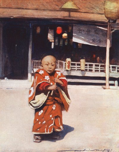 Wereldkinderen: Japans, De Bloem van de Familie door Mortimer Ludington Menpes