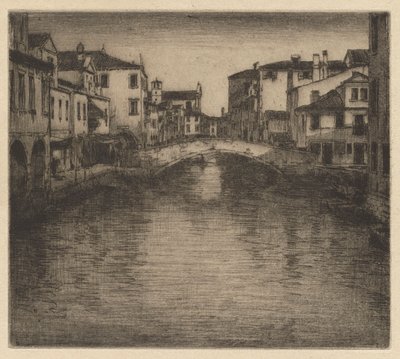 Een Zij Kanaal, Venetië door Mortimer Menpes