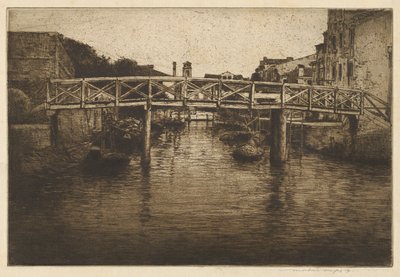 Een Oude Brug, Venetië door Mortimer Menpes