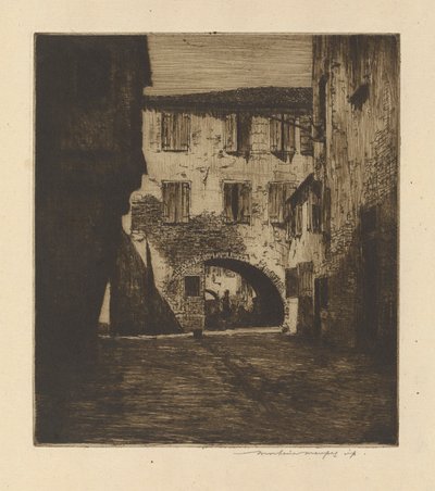 In een Zijstraat, Chioggia door Mortimer Menpes