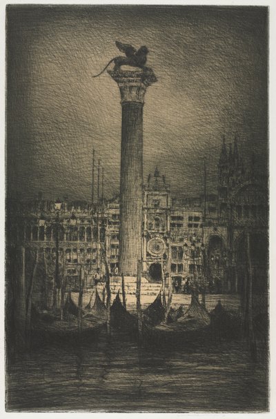St. Marks Piazza, 1910 door Mortimer Menpes
