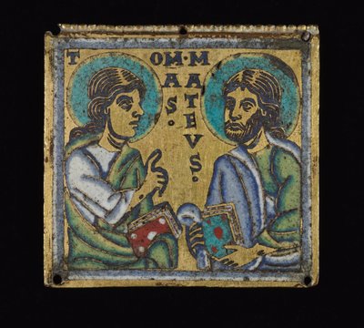 Plaquette met Afbeelding van St. Thomas en St. Mattheüs, ca. 1160 door Mosan School