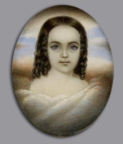 Portret van een meisje door Moses B. Russell