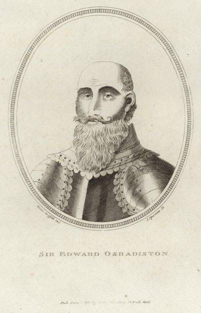 Portret van Sir Edward Osbadiston door Moses Griffith