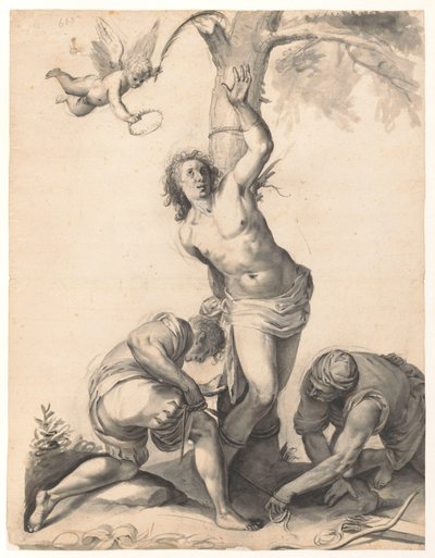 Het martelaarschap van de Heilige Sebastiaan door Moses Ter Borch