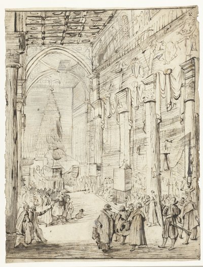 Katafalk van Keizer Matthias van Oostenrijk door Moses Ter Borch