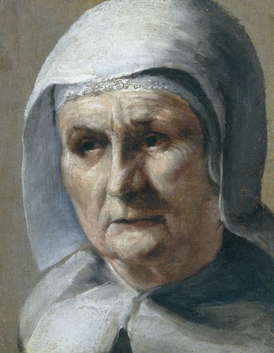 Oude vrouw door Moses Ter Borch