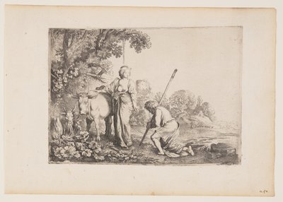 Juno levert Io af, plaat 1 uit Het verhaal van Mercurius en Argus door Moses van Uyttenbroeck