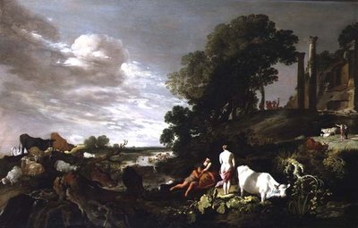 De opvoeding van Bacchus door Moyses or Moses Matheusz. van Uyttenbroeck