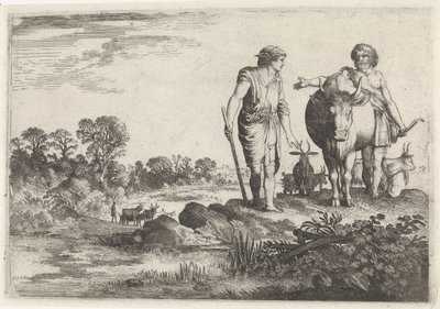 Argus vraagt Mercurius bij hem te blijven Mercurius en Argus (serie titel) door Moyses van Wtenbrouck