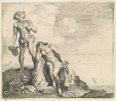 Bacchus vindt Ariadne op Naxos door Moyses van Wtenbrouck