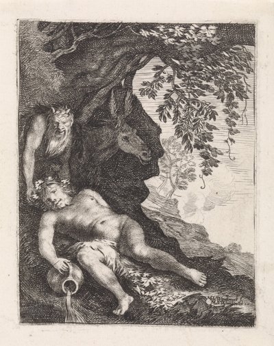Slapende Silenus door Moyses van Wtenbrouck
