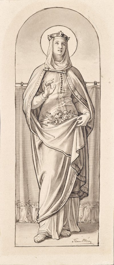 Sint Elisabeth van Thüringen door Mór Than