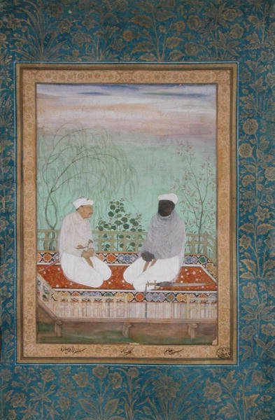 Portretten van twee landeigenaren, Rai Bharo en Jassa Jam van Gujarat, c.1618 door Mughal School