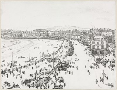 Weymouth en Portland in de verte door Muirhead Bone
