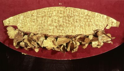 Tiara uit een graf, Upper Circle door Mycenaean Mycenaean