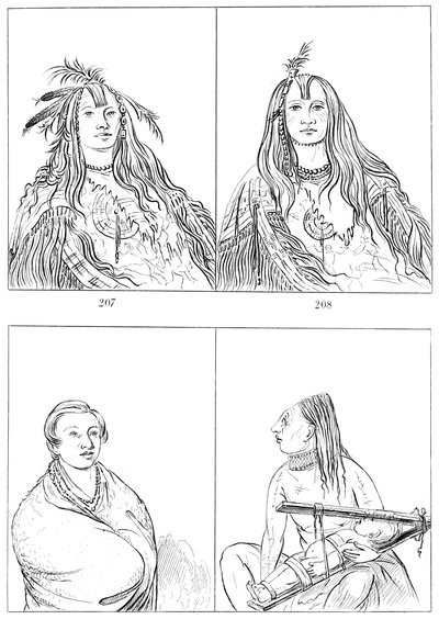 Flatheads, Nez Perces en Chinooks, 1841 door Myers and Co
